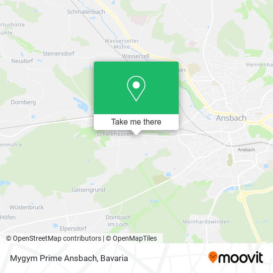 Mygym Prime Ansbach map