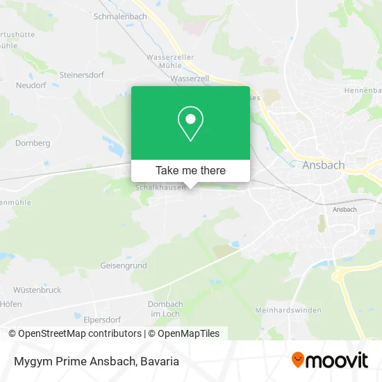 Карта Mygym Prime Ansbach