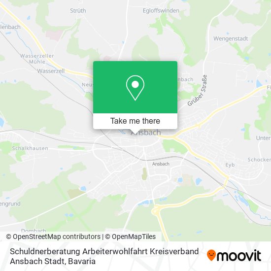 Карта Schuldnerberatung Arbeiterwohlfahrt Kreisverband Ansbach Stadt