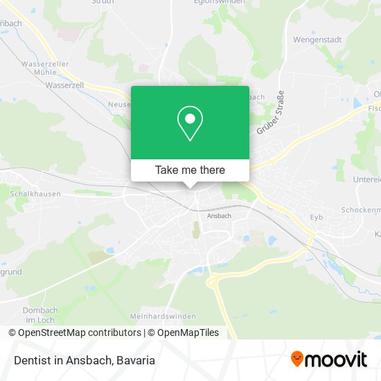 Dentist in Ansbach map