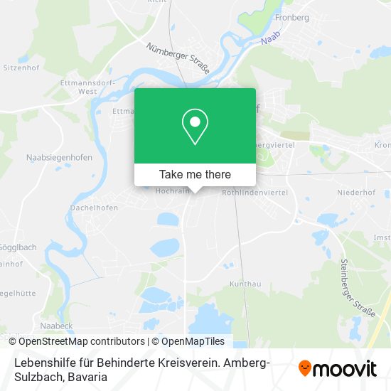 Карта Lebenshilfe für Behinderte Kreisverein. Amberg-Sulzbach