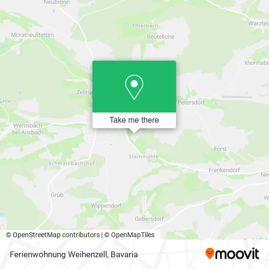 Ferienwohnung Weihenzell map