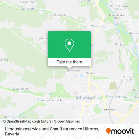 Limousinenservice und Chauffeurservice Hiltoms map