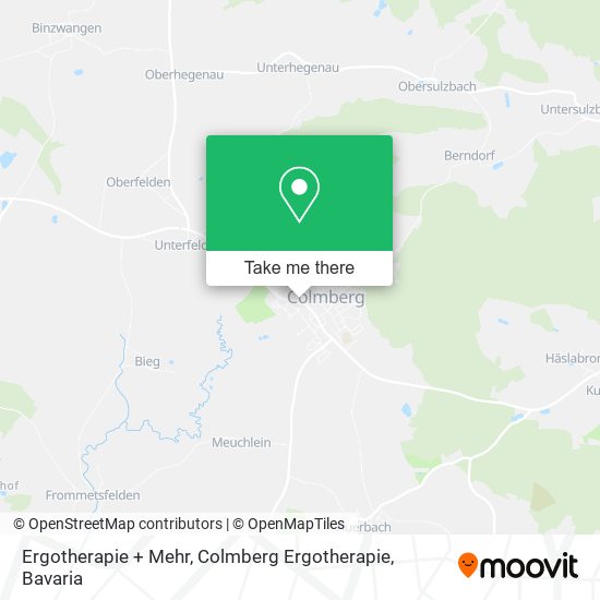 Карта Ergotherapie + Mehr, Colmberg Ergotherapie