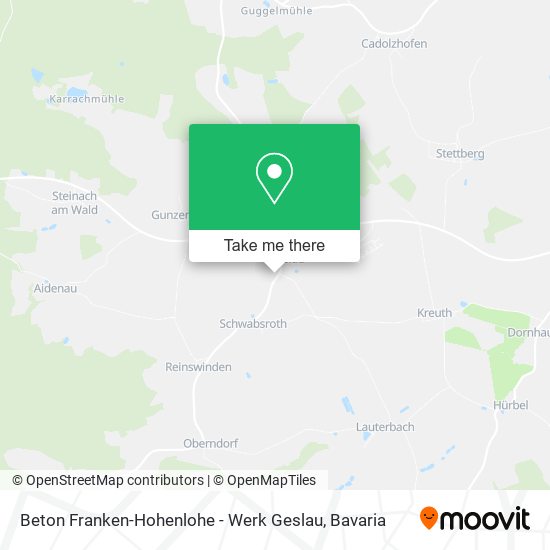 Карта Beton Franken-Hohenlohe - Werk Geslau