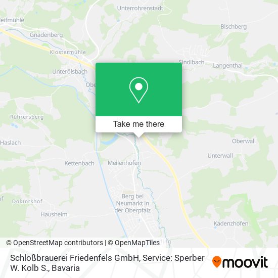 Schloßbrauerei Friedenfels GmbH, Service: Sperber W. Kolb S. map