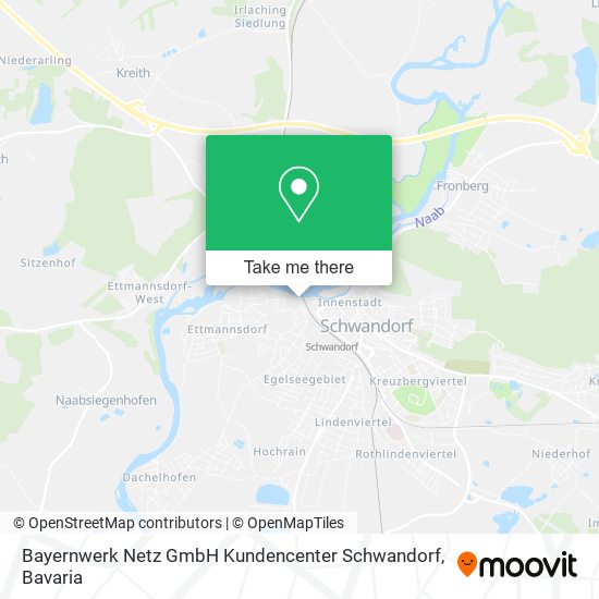 Карта Bayernwerk Netz GmbH Kundencenter Schwandorf