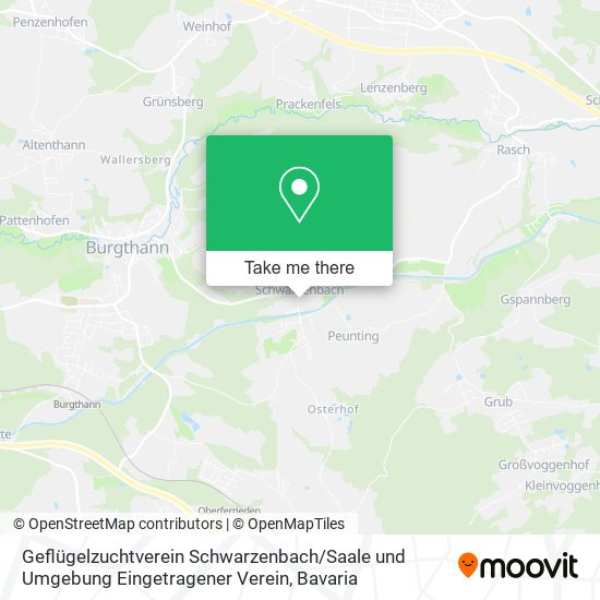 Карта Geflügelzuchtverein Schwarzenbach / Saale und Umgebung Eingetragener Verein