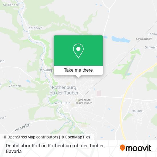 Dentallabor Roth in Rothenburg ob der Tauber map