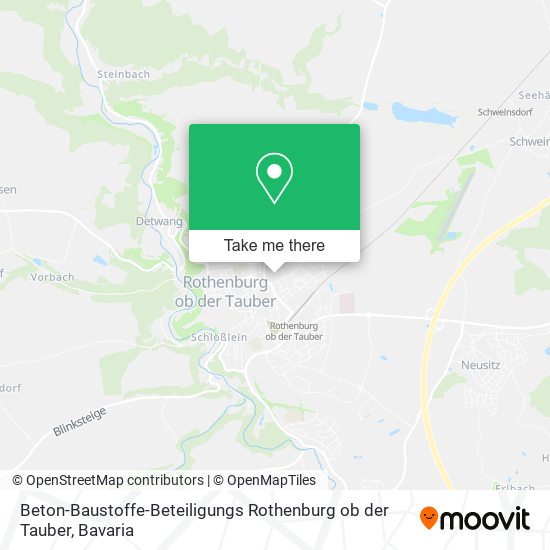 Карта Beton-Baustoffe-Beteiligungs Rothenburg ob der Tauber
