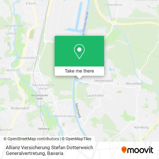 Карта Allianz Versicherung Stefan Dotterweich Generalvertretung