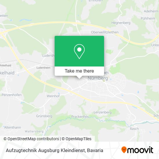 Aufzugtechnik Augsburg Kleindienst map