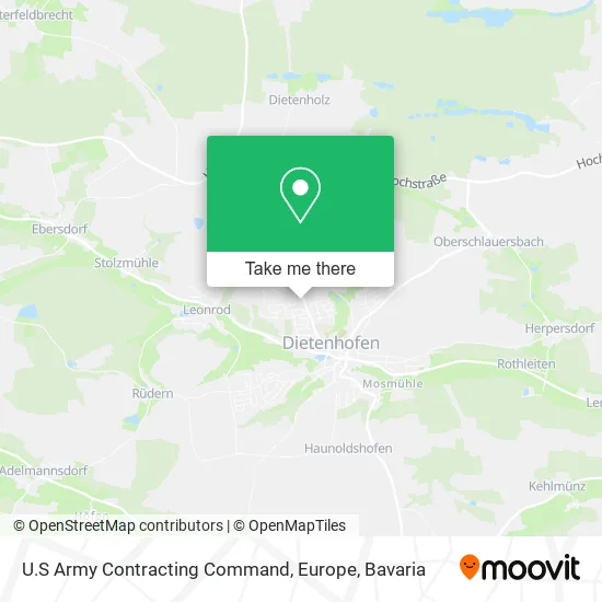 Карта U.S Army Contracting Command, Europe