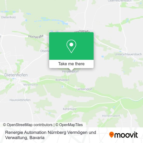 Карта Renergie Automation Nürnberg Vermögen und Verwaltung
