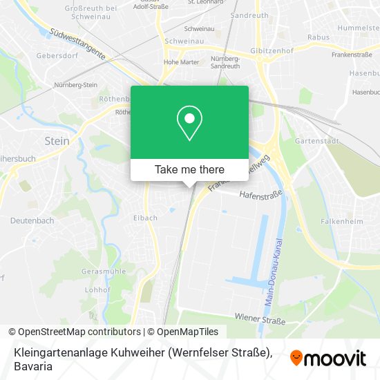 Карта Kleingartenanlage Kuhweiher (Wernfelser Straße)