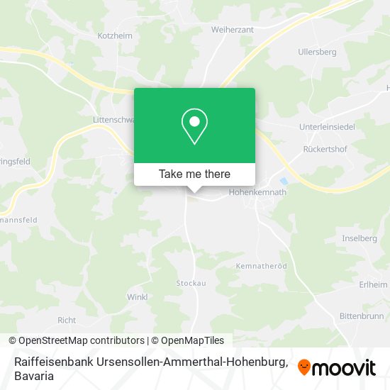 Raiffeisenbank Ursensollen-Ammerthal-Hohenburg map