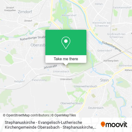 Карта Stephanuskirche - Evangelisch-Lutherische Kirchengemeinde Oberasbach - Stephanuskirche