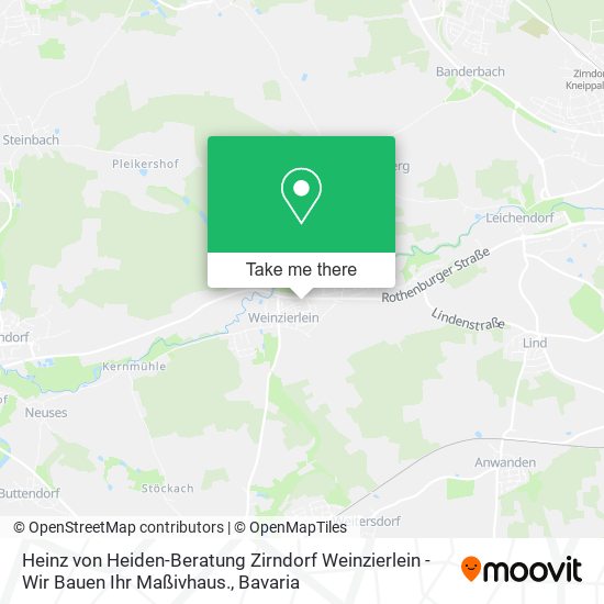 Карта Heinz von Heiden-Beratung Zirndorf Weinzierlein - Wir Bauen Ihr Maßivhaus.