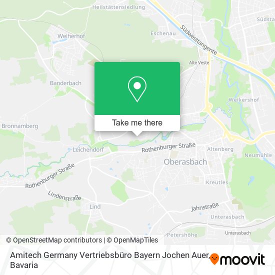 Amitech Germany Vertriebsbüro Bayern Jochen Auer map