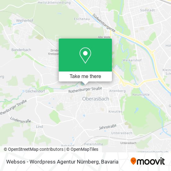 Карта Websos - Wordpress Agentur Nürnberg