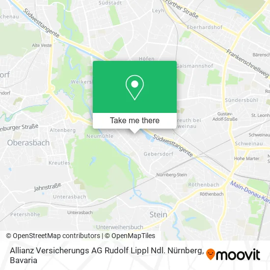 Карта Allianz Versicherungs AG Rudolf Lippl Ndl. Nürnberg