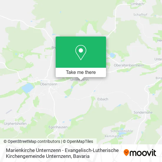 Карта Marienkirche Unternzenn - Evangelisch-Lutherische Kirchengemeinde Unternzenn