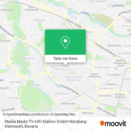 Media Markt TV-HiFi-Elektro GmbH Nürnberg-Kleinreuth map