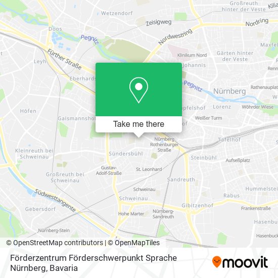 Карта Förderzentrum Förderschwerpunkt Sprache Nürnberg