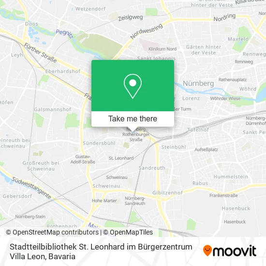 Карта Stadtteilbibliothek St. Leonhard im Bürgerzentrum Villa Leon