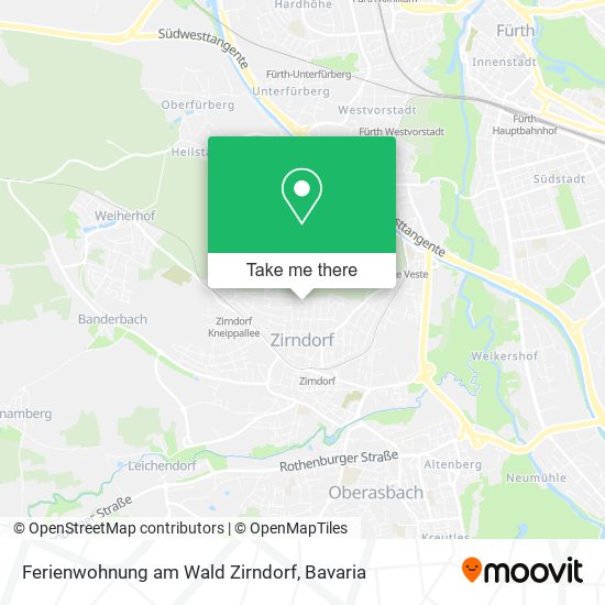 Карта Ferienwohnung am Wald Zirndorf