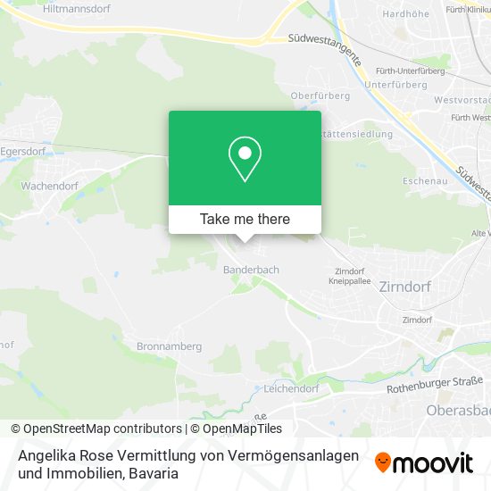 Angelika Rose Vermittlung von Vermögensanlagen und Immobilien map