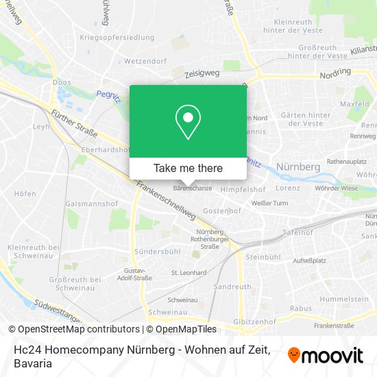 Hc24 Homecompany Nürnberg - Wohnen auf Zeit map
