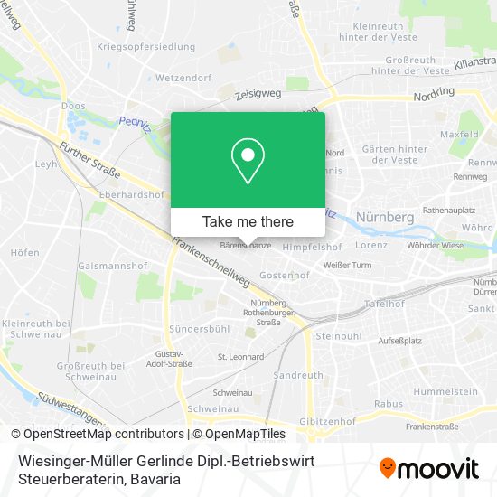 Карта Wiesinger-Müller Gerlinde Dipl.-Betriebswirt Steuerberaterin
