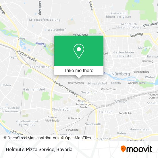 Helmut's Pizza Service map