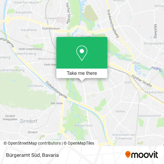 Карта Bürgeramt Süd