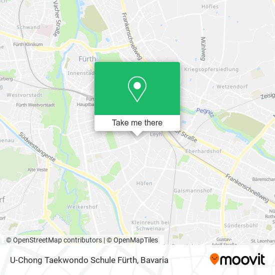 Карта U-Chong Taekwondo Schule Fürth