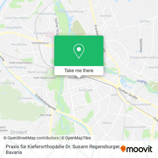 Praxis für Kieferorthopädie Dr. Susann Regensburger map