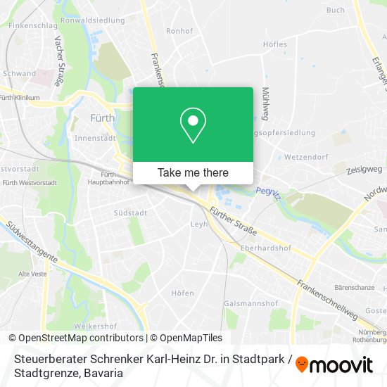 Карта Steuerberater Schrenker Karl-Heinz Dr. in Stadtpark / Stadtgrenze