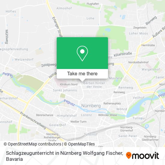 Schlagzeugunterricht in Nürnberg Wolfgang Fischer map