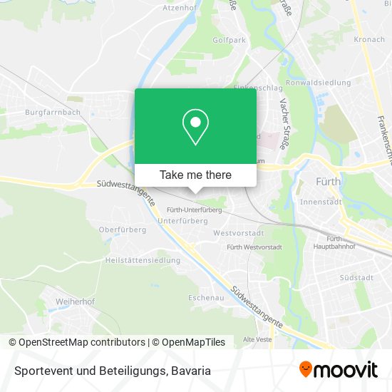 Sportevent und Beteiligungs map