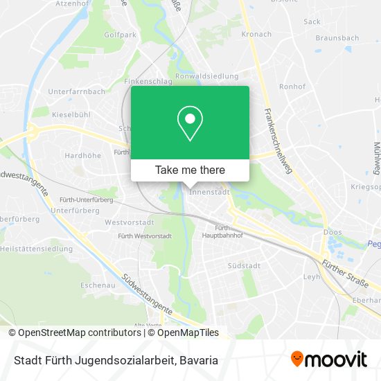 Stadt Fürth Jugendsozialarbeit map