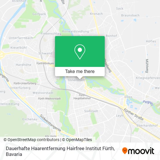 Dauerhafte Haarentfernung Hairfree Institut Fürth map