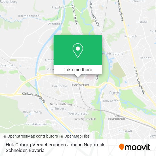 Huk Coburg Versicherungen Johann Nepomuk Schneider map