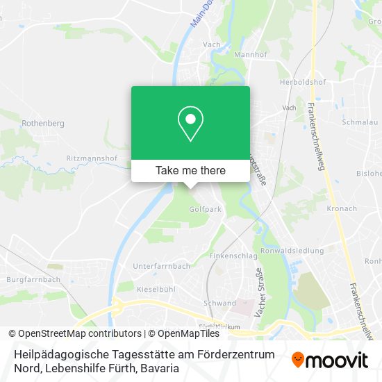 Heilpädagogische Tagesstätte am Förderzentrum Nord, Lebenshilfe Fürth map