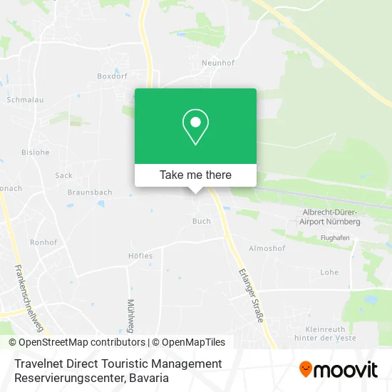 Карта Travelnet Direct Touristic Management Reservierungscenter
