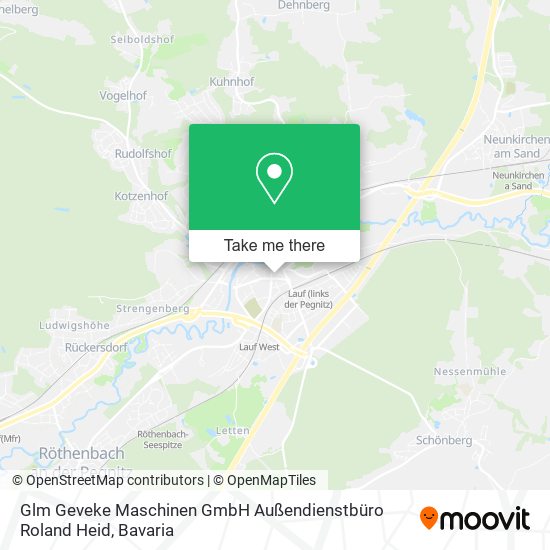 Карта Glm Geveke Maschinen GmbH Außendienstbüro Roland Heid