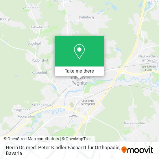 Herrn Dr. med. Peter Kindler Facharzt für Orthopädie map