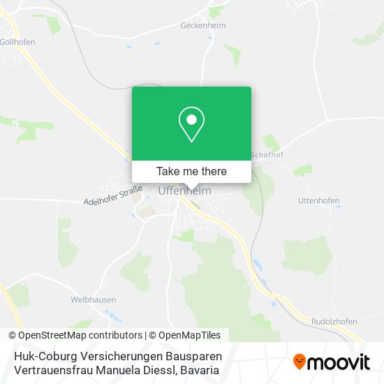 Huk-Coburg Versicherungen Bausparen Vertrauensfrau Manuela Diessl map