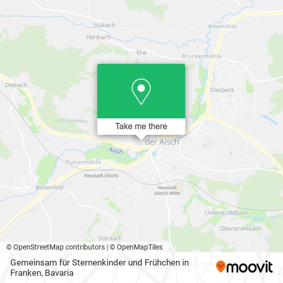 Карта Gemeinsam für Sternenkinder und Frühchen in Franken