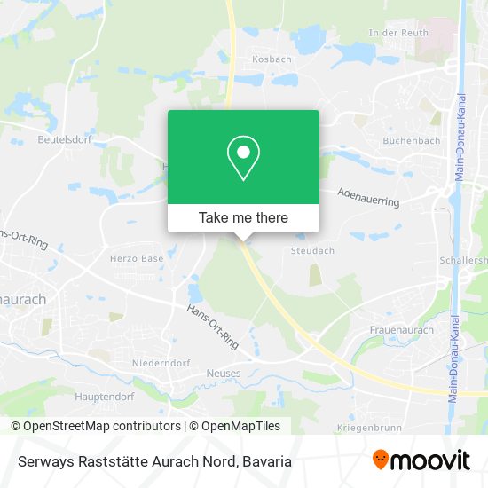 Serways Raststätte Aurach Nord map